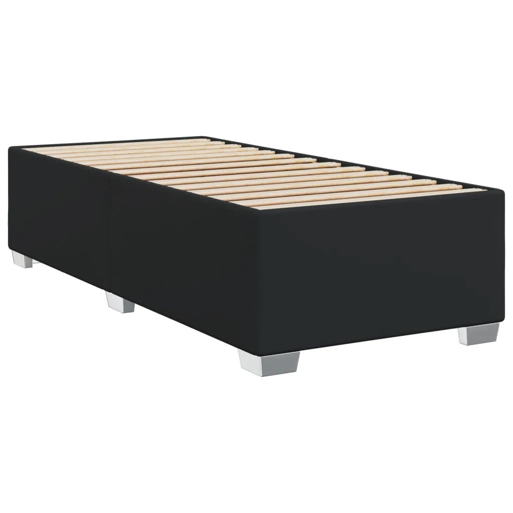 Giroletto a Molle con Materasso Nero 80x200 cm in Similpelle