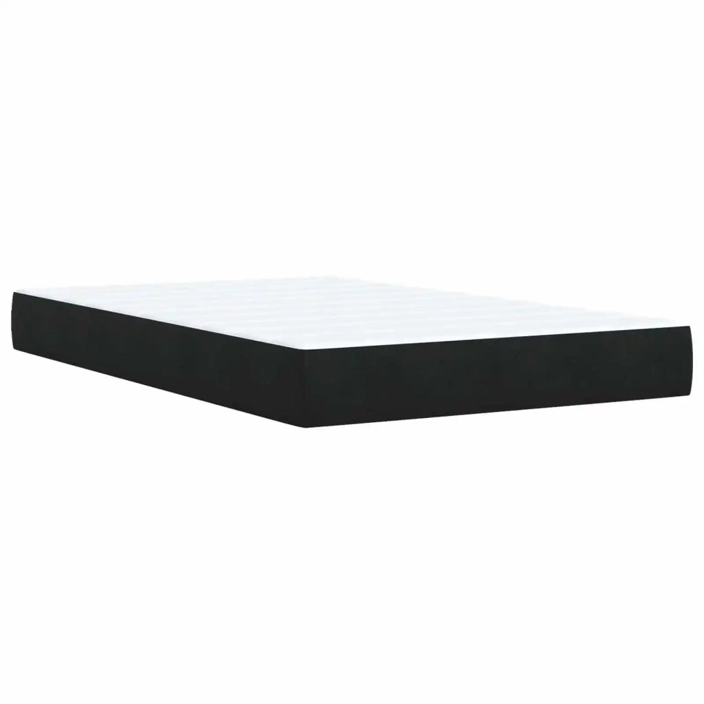 Letto box spring con materasso Nero 120 x 190 cm Velluto 3453610