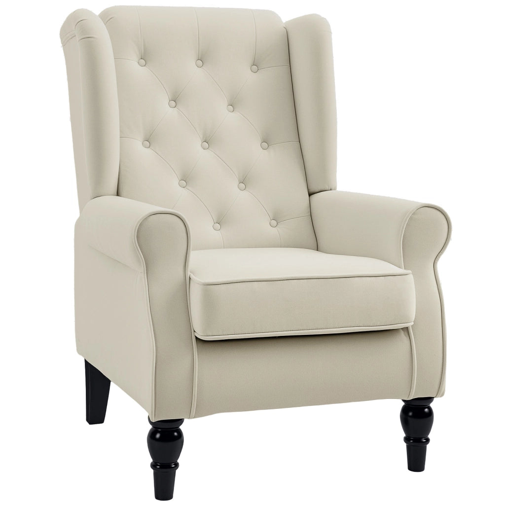 Poltrona Relax Velluto Trapuntata ¨C Zephmum ¨C Bianco 74x86x102