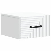 Mobiletto da notte a muro con cassetto Bianco 34,5 x 33 x 20 cm 898595