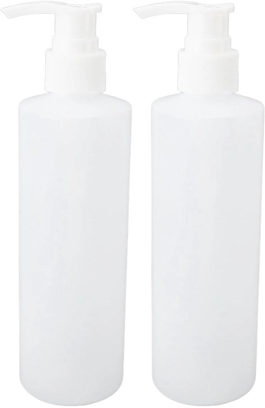 Dispensatore di sapone 250 ml - Dispensatore di sapone riutilizzabile - Dispenser di sapone - Olio per massaggi/Dispenser di sapone - 2 pezzi - Dosaggio efficiente - Dispenser di sapone con pompa