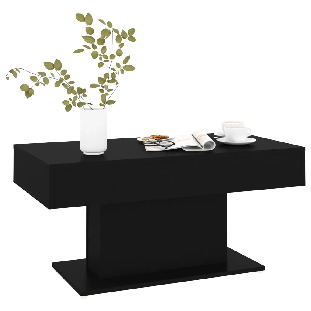 Tavolino da Salotto Nero 96x50x45 cm in Legno Multistrato 806832