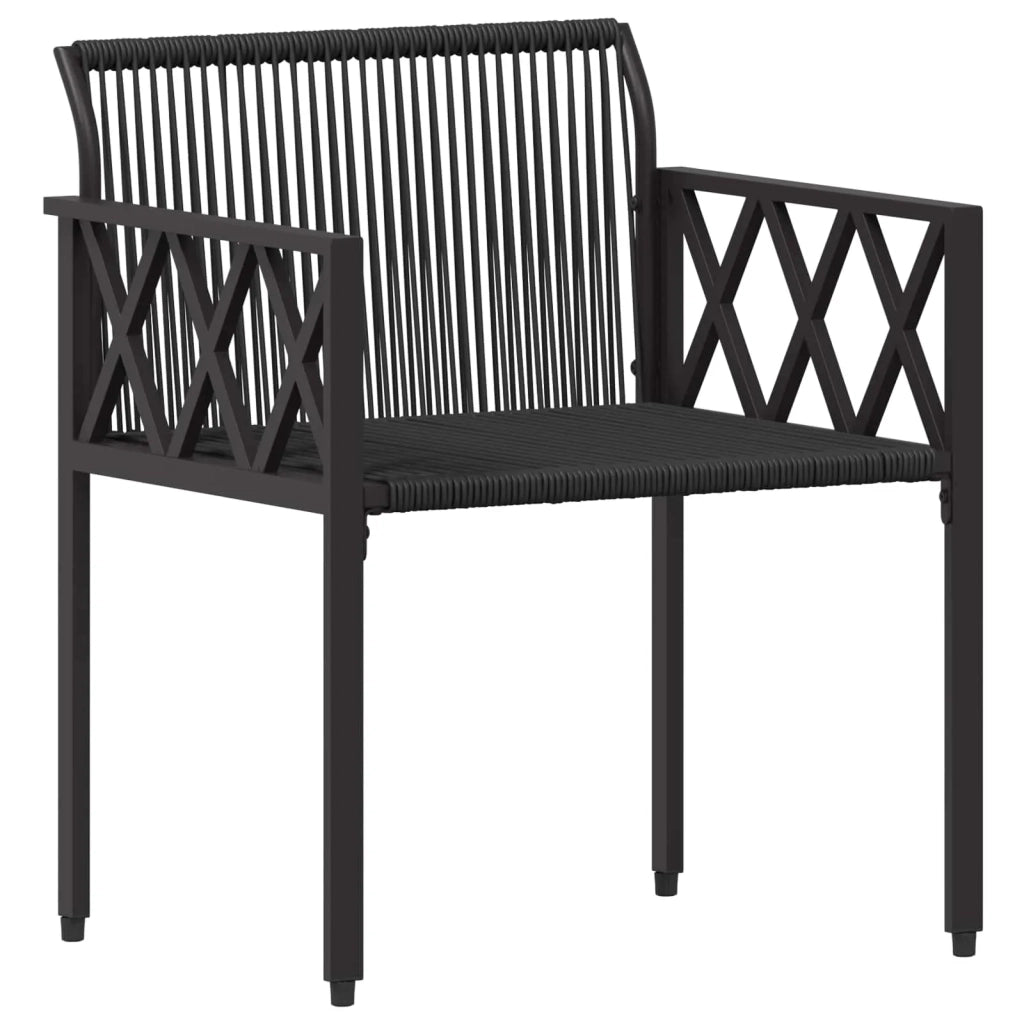 Set Mobili da Esterno 4 pcs Nero e Turchese polyrattan 42025346