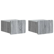 Mobiletto da notte a muro 2 pcs Grigio Sonoma 33 x 34,5 x 24 cm