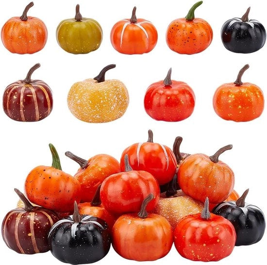 Decorazione di Natale Miniaturizzata a 9 Stili con Piccoli Pompelmi a Strisce - Miniatura Realistica di Pompelmi in Polietilene - Simulazione di Raccolta d'Autunno per Decorazioni di Feste di Natale, Matrimoni, Thanksgiving, Halloween 

 o 18 STKS