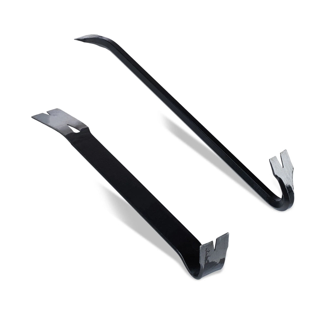Set di 2 piedi di porco strumenti di demolizione multiuso 100 x 5 x 5 cm in acciaio temprato grigio 13_0017938