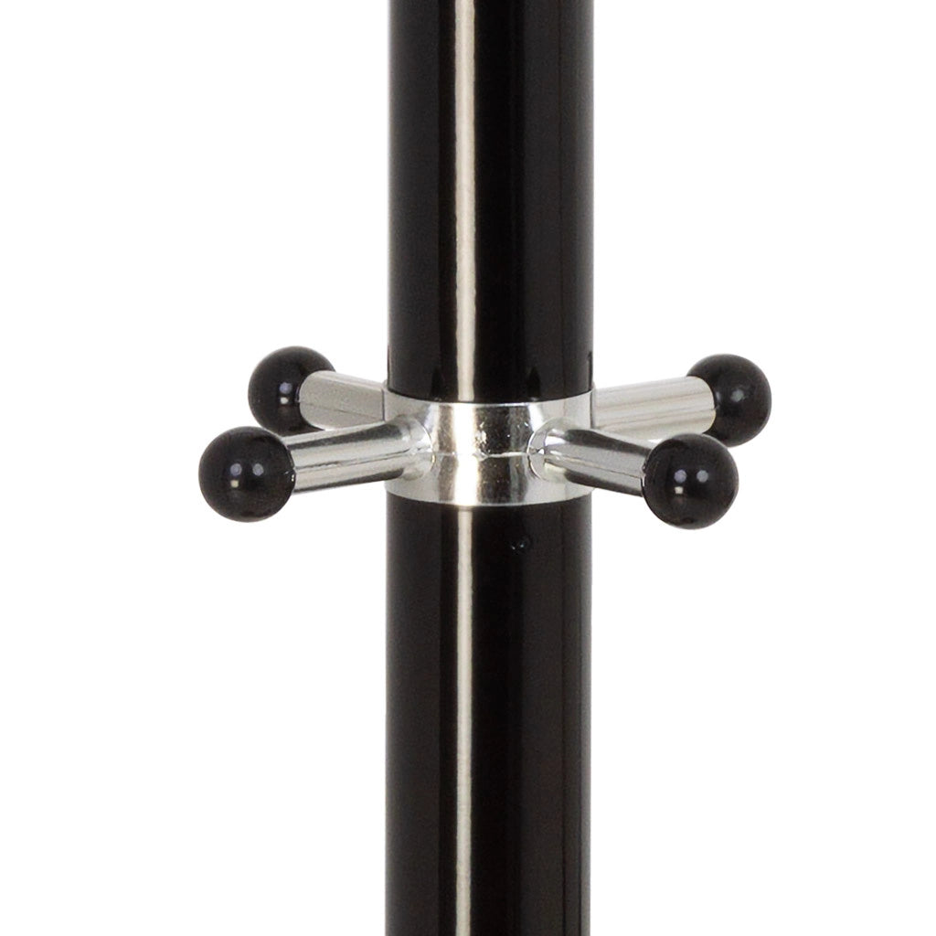 Perchero de metal negro con 5 ganchos D36x174h cm
