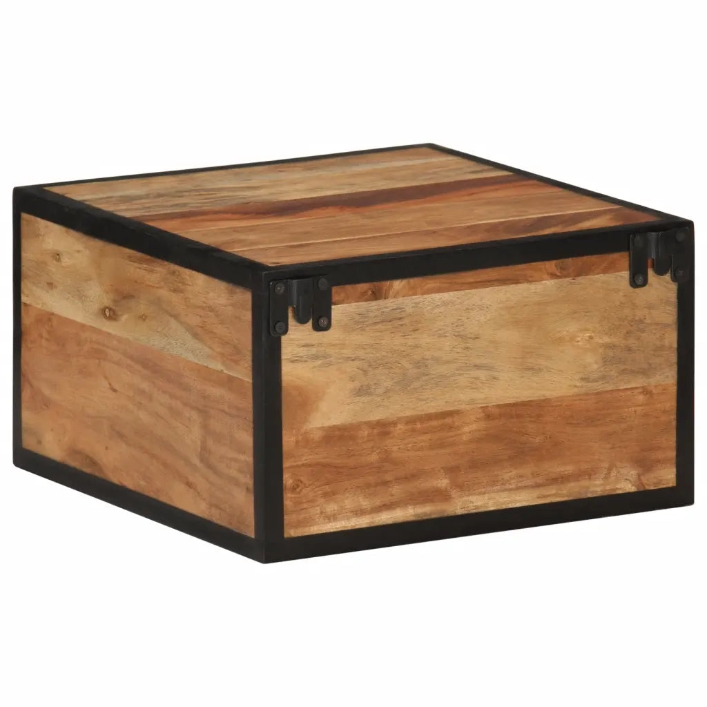Comodino a Parete 35x35x20 cm in Legno Massello di Acacia 372751