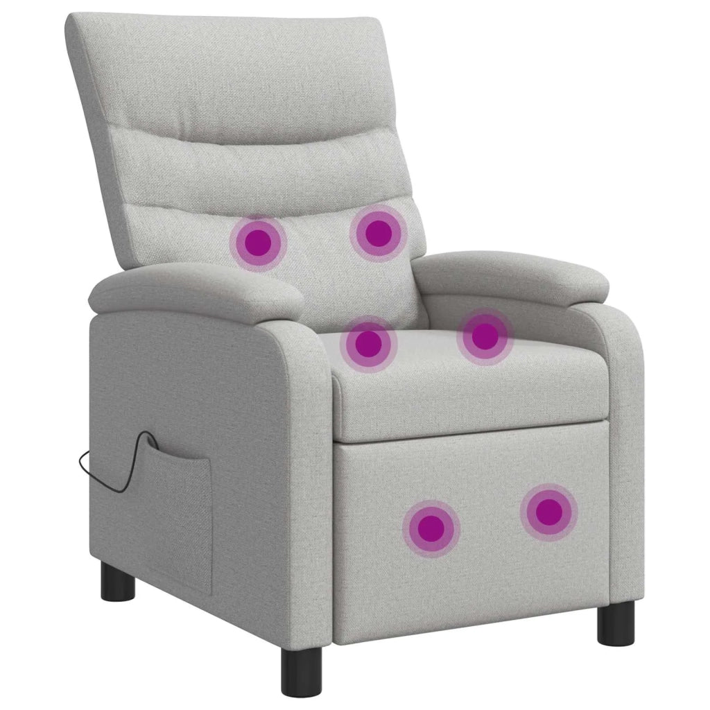 Divano Sedia-Poltrona Massaggiante Grigio Nuvola Tessuto 331676