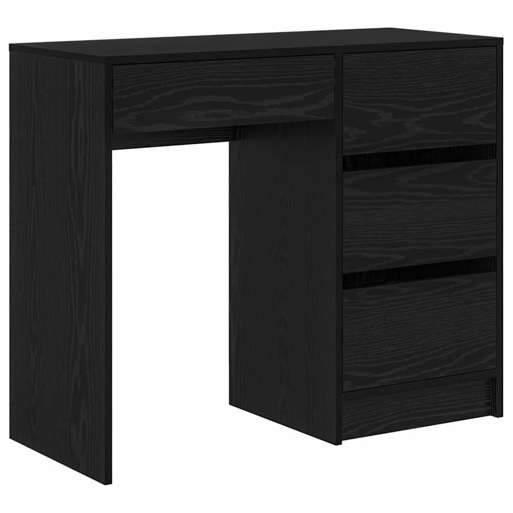 Scrivania Rovere Nero 90 x 37.5 x 75 cm Legno multistrato 869491