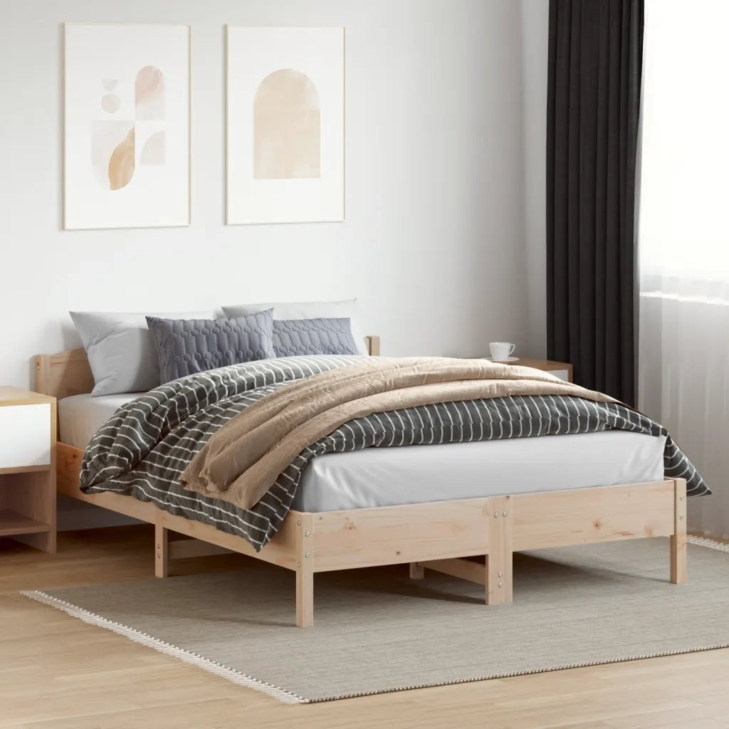 Giroletto senza Materasso 150x200 cm in Legno Massello di Pino 3216197