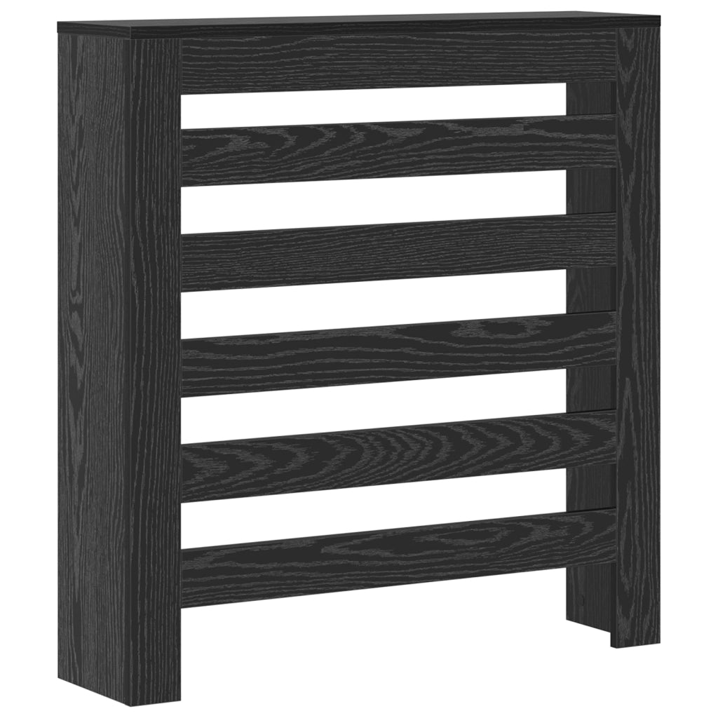 Copertura Radiatore Rovere Nero 78x20x82 cm Legno Ingegnerizzato