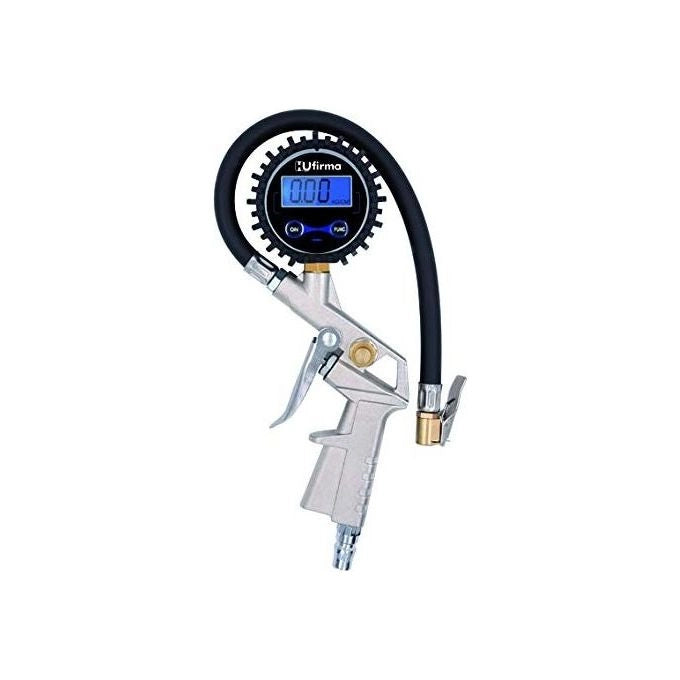 Hufirma HUPG-MDIG Pistola per Gonfiaggio con Manometro Digitale Attacco Rapido 0-8 bar Corpo Alluminio