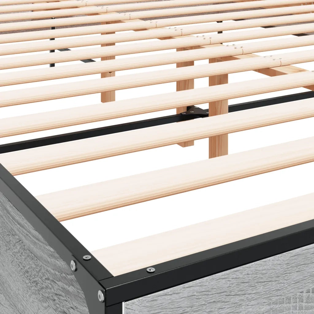 Giroletto Grigio Sonoma 150x200 cm in Legno Multistrato Metallo 3280005
