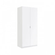 Armadio 2 Ante 2 Cassetti Cm. 81 x 52 x 180h Bianco