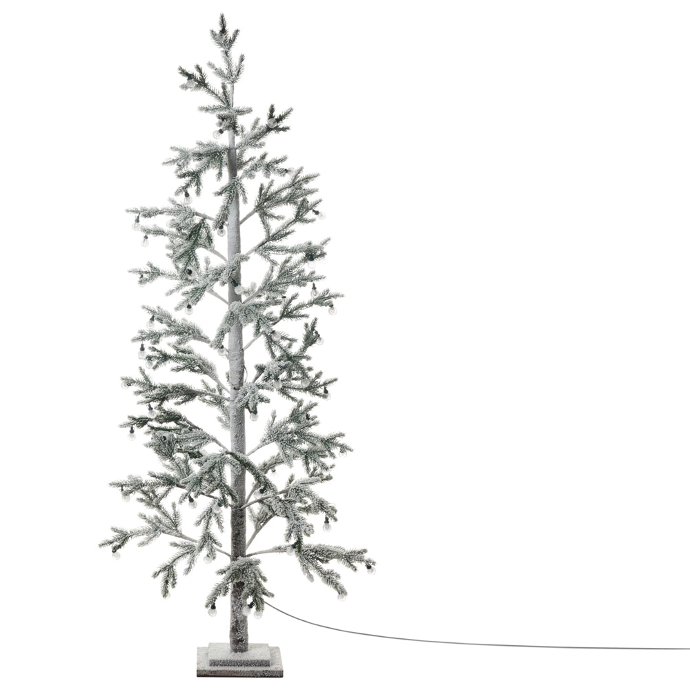 Albero di Natale Verde PE 180 cm Artificiale Luci LED innevato Moderno Scandinavo Outdoor & Indoor