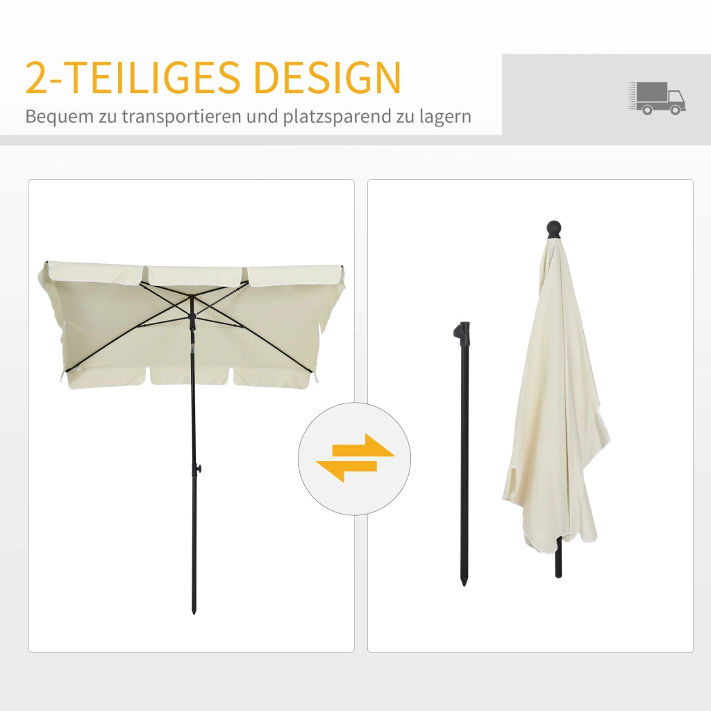 Ombrellone da giardino pieghevole ¨C zephmum ¨C cremewei? 250 cm