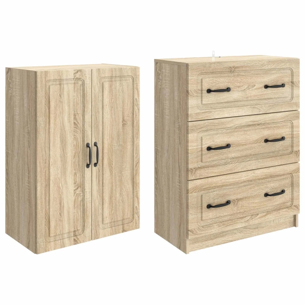 Set di armadi 2 pcs Rovere Sonoma 66 x 34,5 x 87 cm