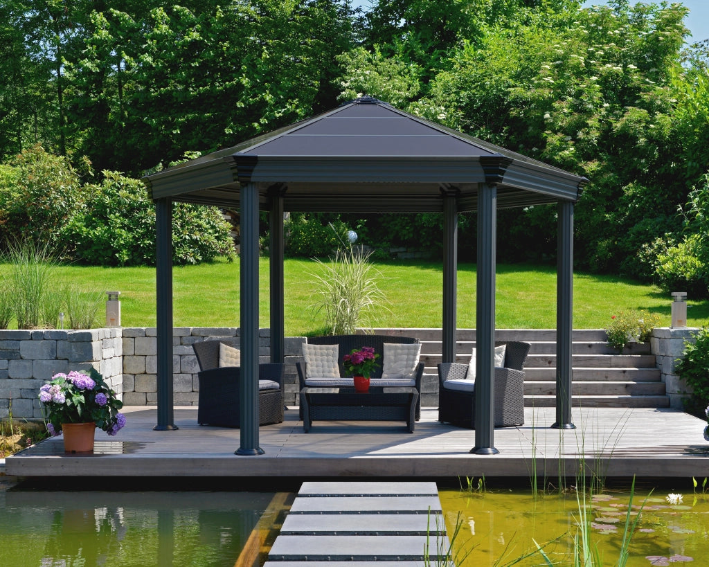 Gazebo Esagonale in Alluminio Roma 3.6X4 m