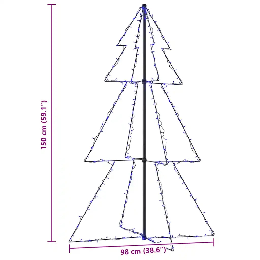 Albero di Natale a Cono 200 LED per Interni Esterni 98x150 cm cod mxl 25904