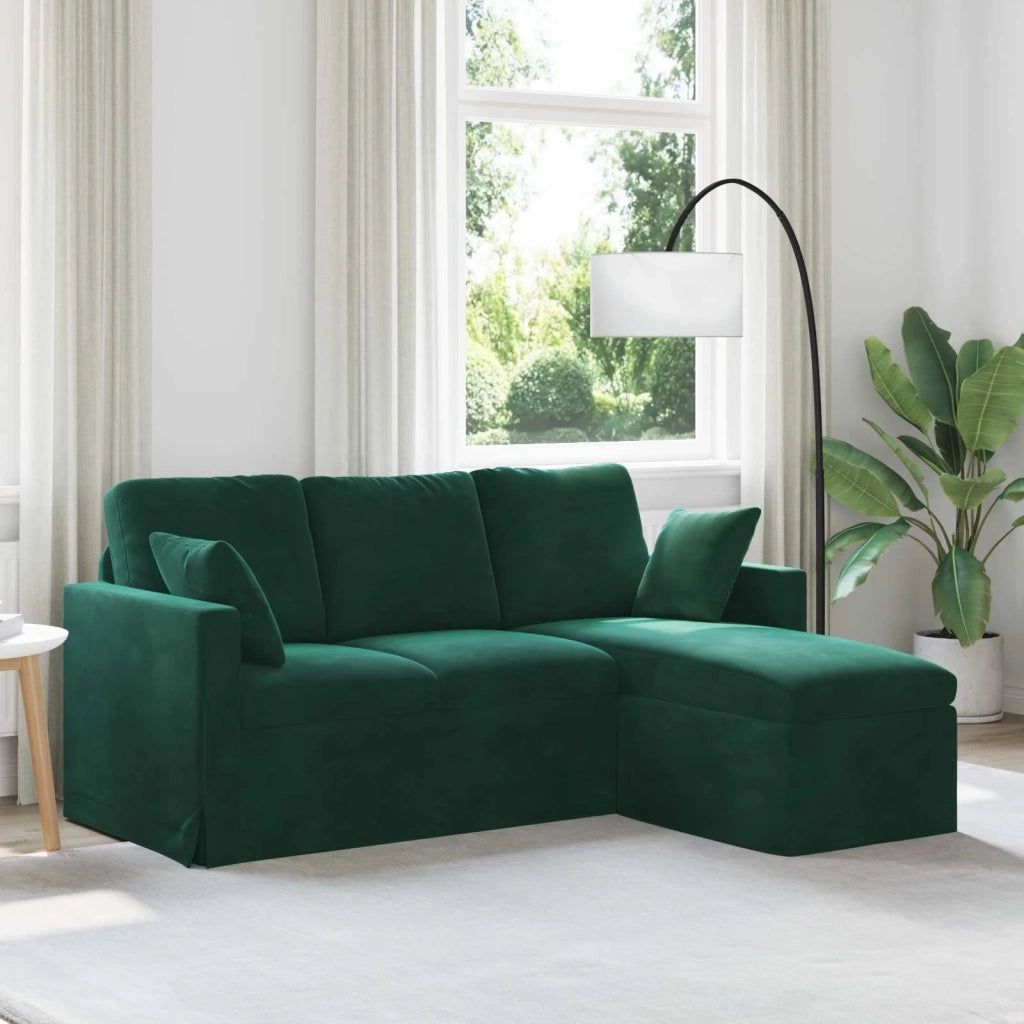 Divano Verde Scuro 178 x 134 x 80 cm Velluto 42024451