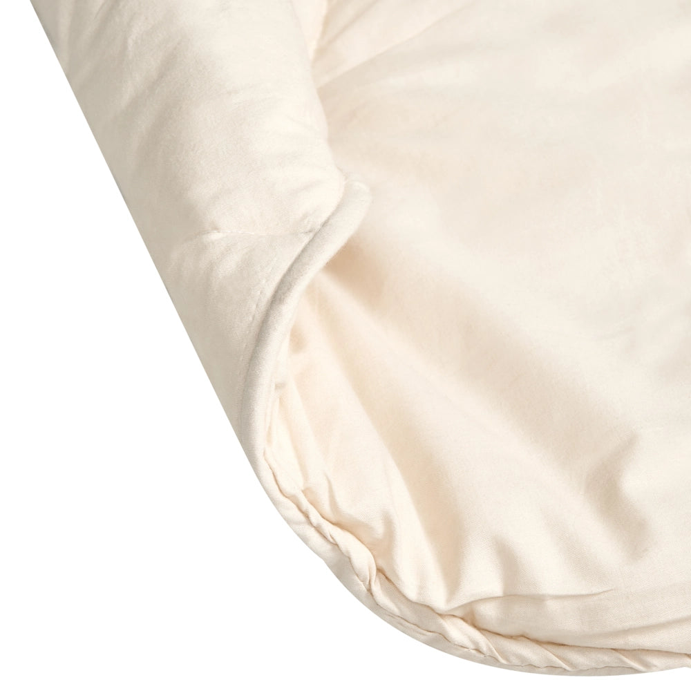 Tappeto per bambini in cotone bianco sporco a forma di foglia trapuntato 110 x 110 cm accessorio per la cameretta dei bambini