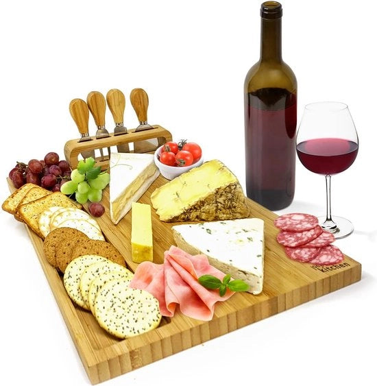 Set di regalo per casa grande con piatto di charcuterie in bambù - Ideale per la casa di benvenuto - 1 pezzo