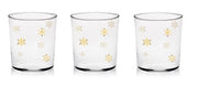 Set 3 Bicchieri da Tavola Acqua Vino Conic Gold Flakes 360 ml Cerve