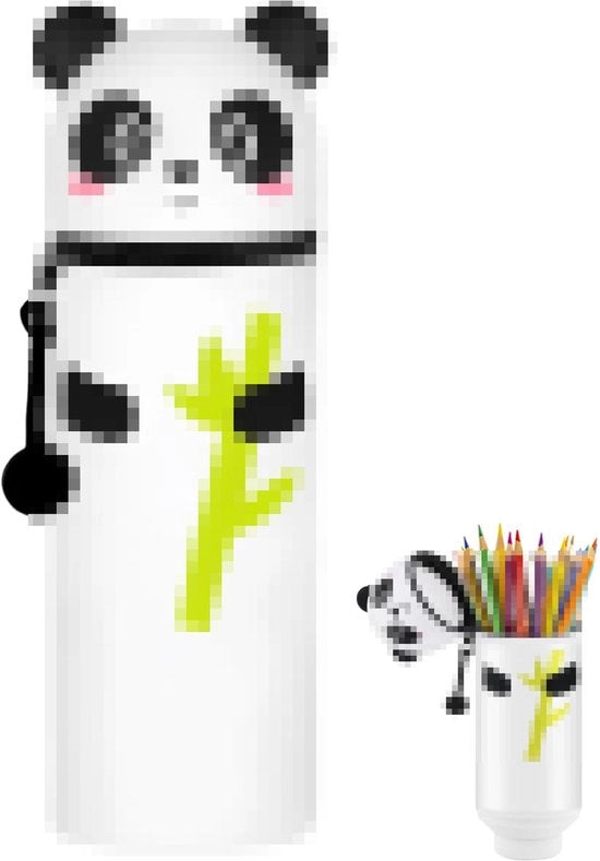 Etui in silicone, 2-in-1, contenitore morbido in silicone per penne, custodia per animali gatto orso, borsa morbida in silicone per bambine bambini