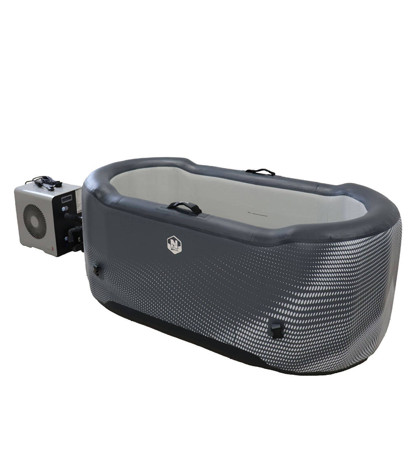 Piscina in Drop Stitch per Bagni di Ghiaccio con Kit Chiller 170x92x67A cm NetSpa Jarvi Grigio