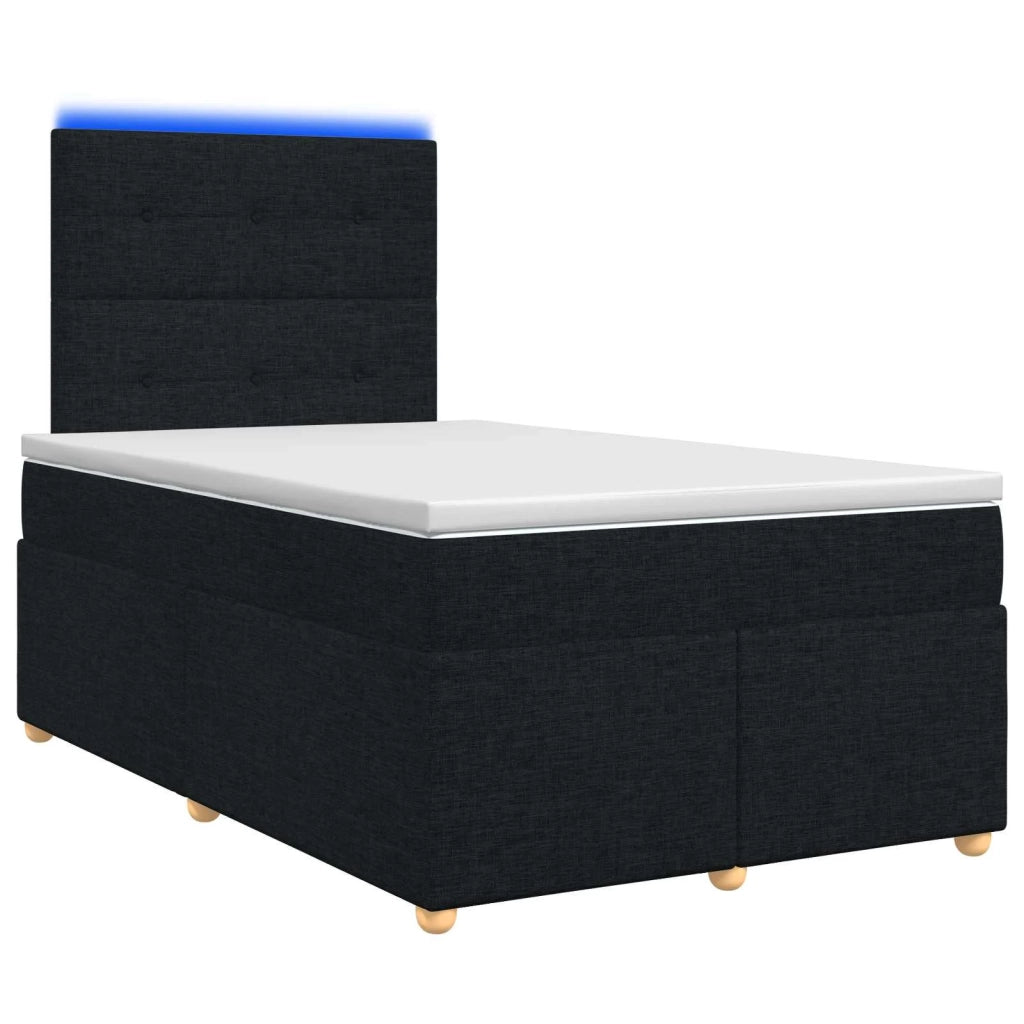 Letto box spring con materasso Nero 120 x 200 cm Tessuto 3455324