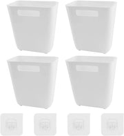 Organizzatori per porte di armadi 4 pezzi - Autoadesivi - Contenitori per armadi cucina/bagno/frigorifero - Materiale PP - Dimensioni 14 x 9 x 15 cm