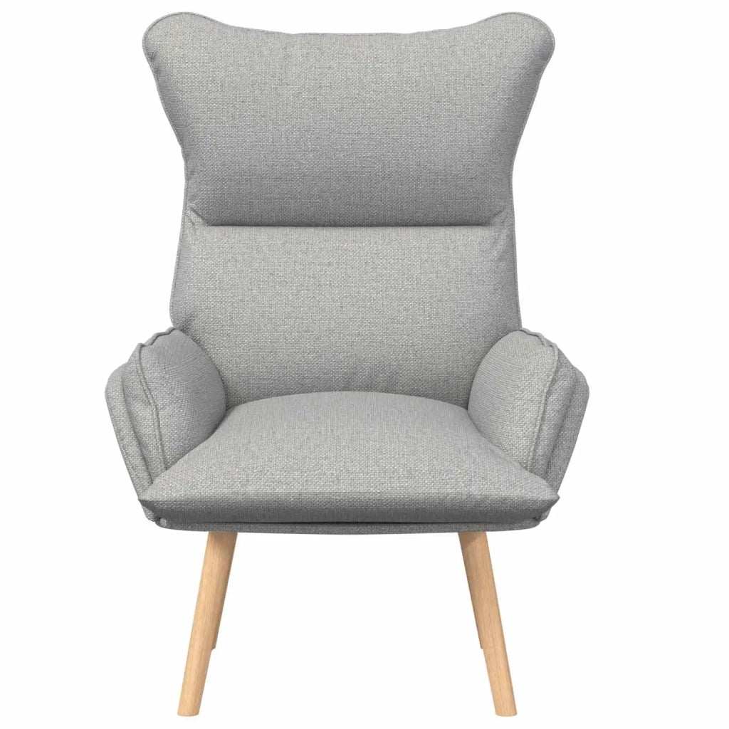 Poltrona-Divano Sedia-Poltroncina Grigio Nuvola Tessuto e compensato