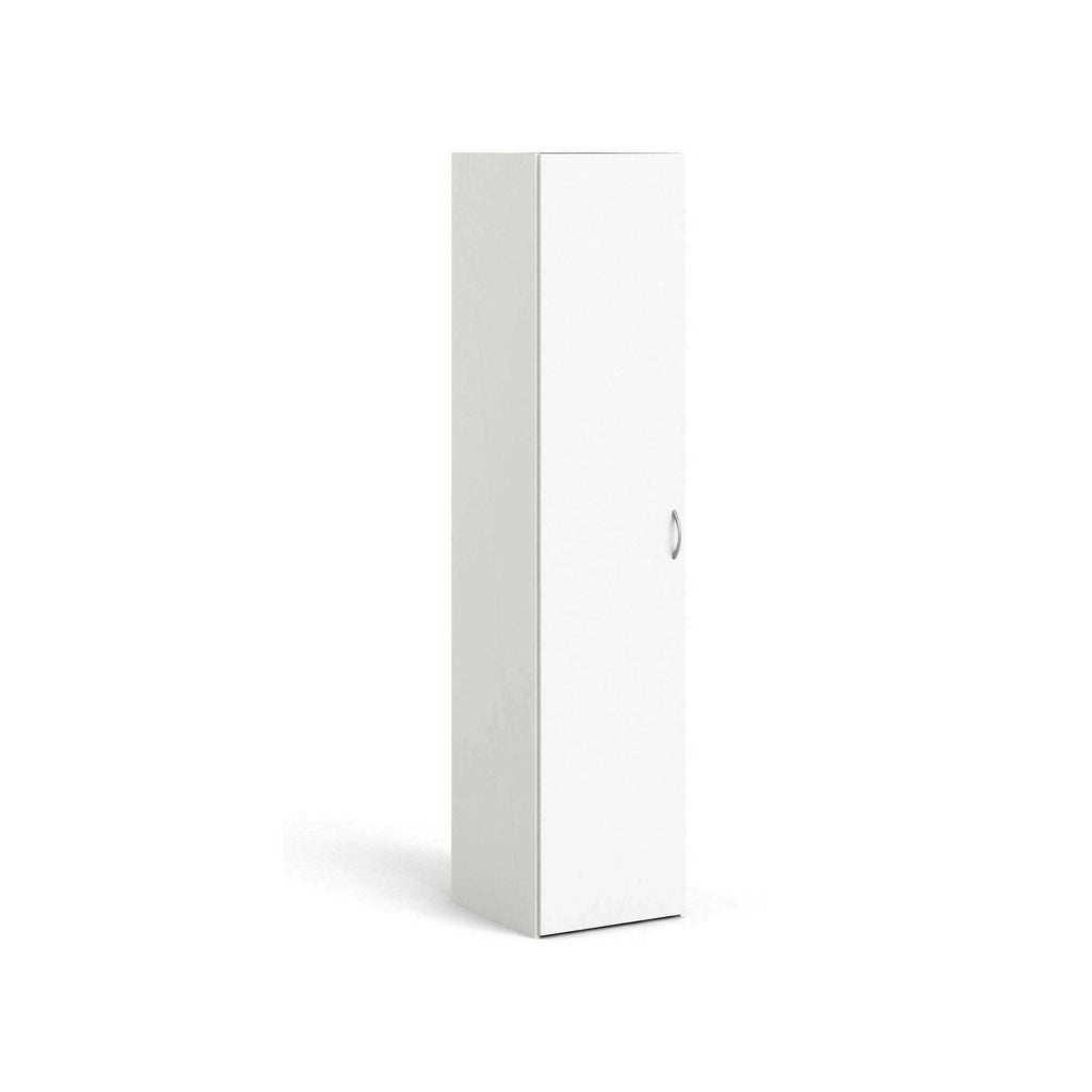 Am, Armadio Multiuso 1 Anta 3 Ripiani, 41.5x175.4h cm Bianco