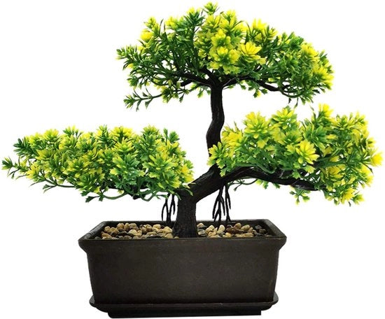 Pianta Artificiale Bonsai, Decorazione per Camera, Estetica e Agriturismo, Bagno, Libreria, Camera, Ufficio, Decorazione, 27,9 x