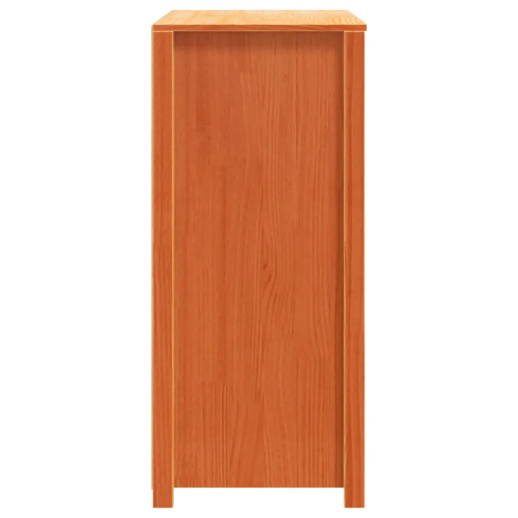 Armadietto Marrone Cera 100x40x90 cm in Legno Massello di Pino 844495