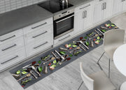 Tappeto Passatoia Cucina Antiscivolo Sottolavello Digitale Fantasie Varie - 50x115 - Cucchiai