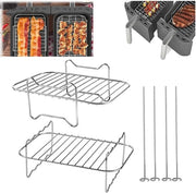 Accessorio multifunzionale per forno a microonde - Griglia in acciaio inossidabile e 11 accessori