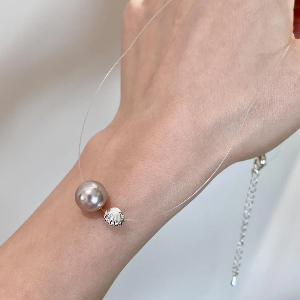 Collana di conchiglie e perle fatta a mano, regalo di Natale o di compleanno.