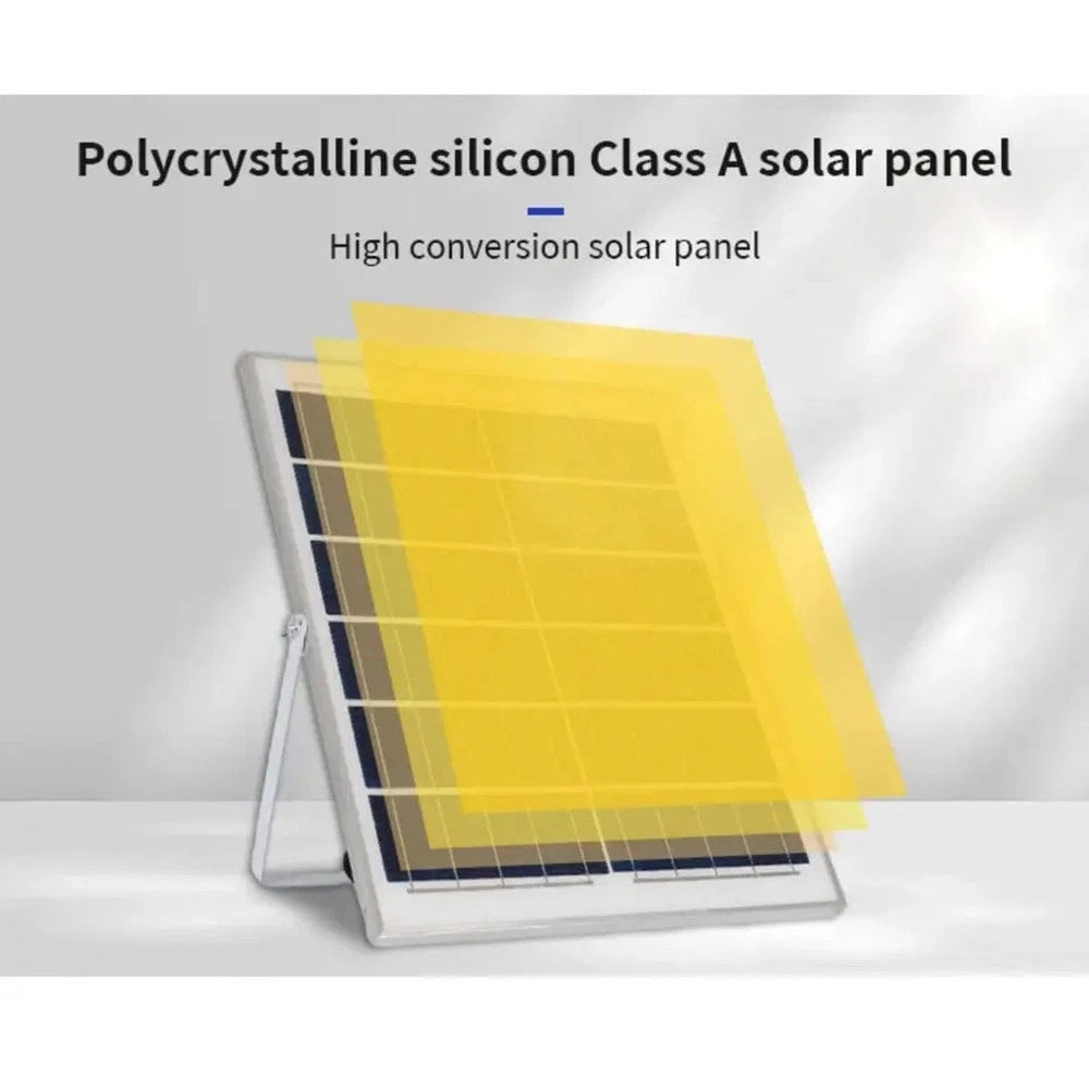 Trade Shop - Faretto Luce Solare Con Pannello Fotovoltaico 300 W Ip65 Impermeabile Telecomando -