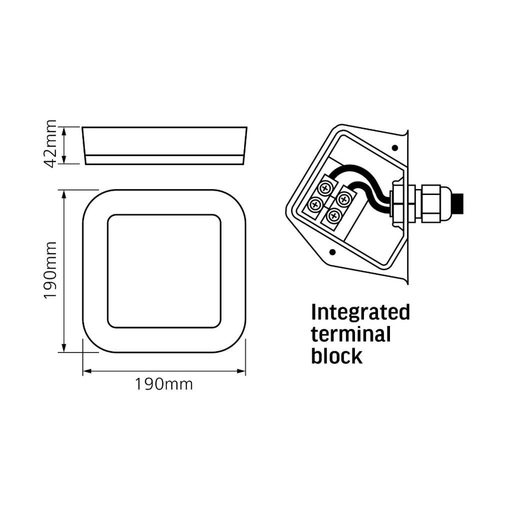Applique esterna quadrata bianca LED 15W IP65 Videx