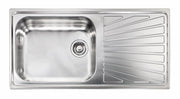 Lavello COMETA 100x50 1 vasca sinistra+ gocciolatoio ACCIAIO INOX 011446.S1.01.2018