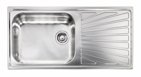 Lavello COMETA 100x50 1 vasca sinistra+ gocciolatoio ACCIAIO INOX 011446.S1.01.2018