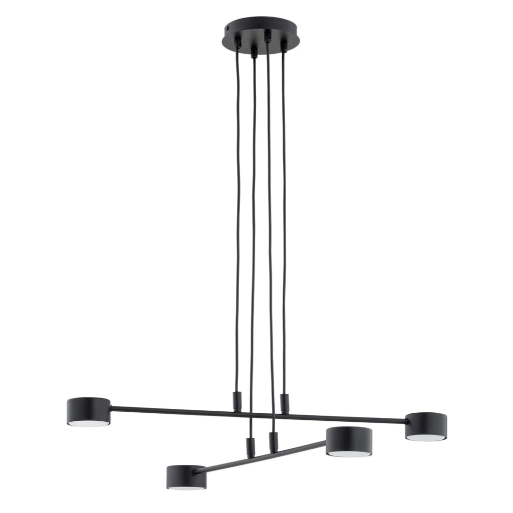 Lampada a sospensione MODUS nera regolabile 4xGX53 Emibig