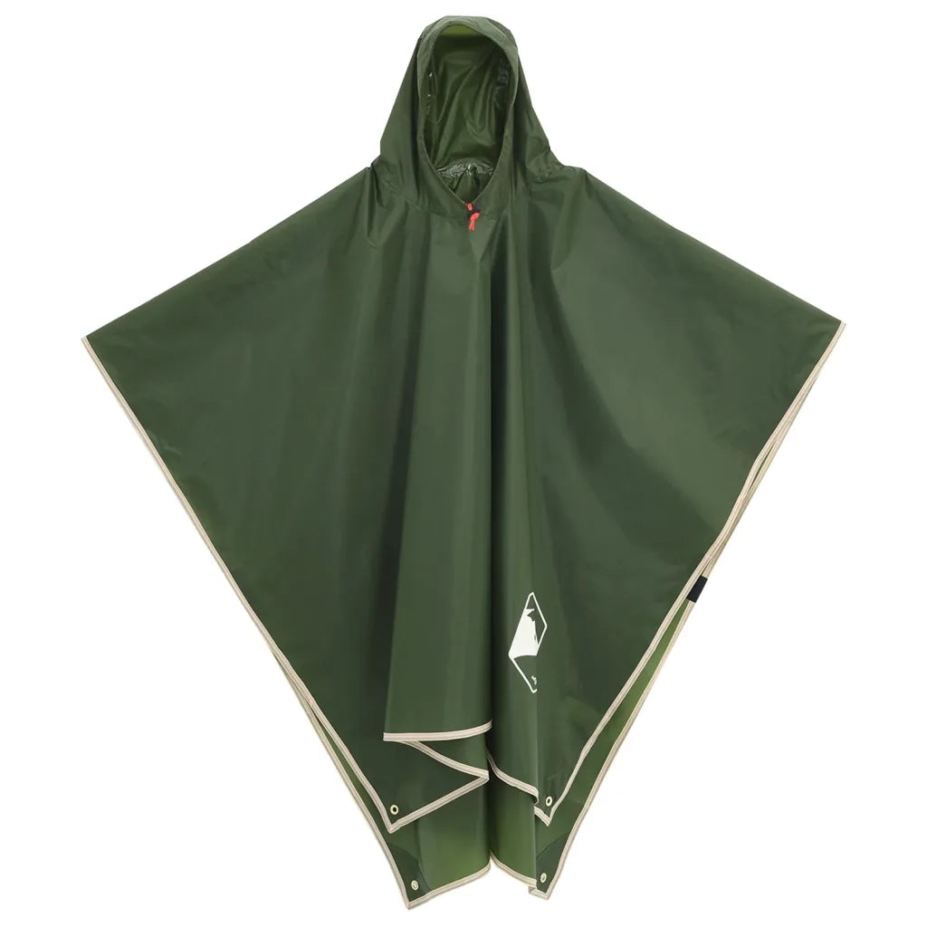 Poncho Antipioggia con Cappuccio Design 2 in 1 Verde 223x145 cm CFW5860355