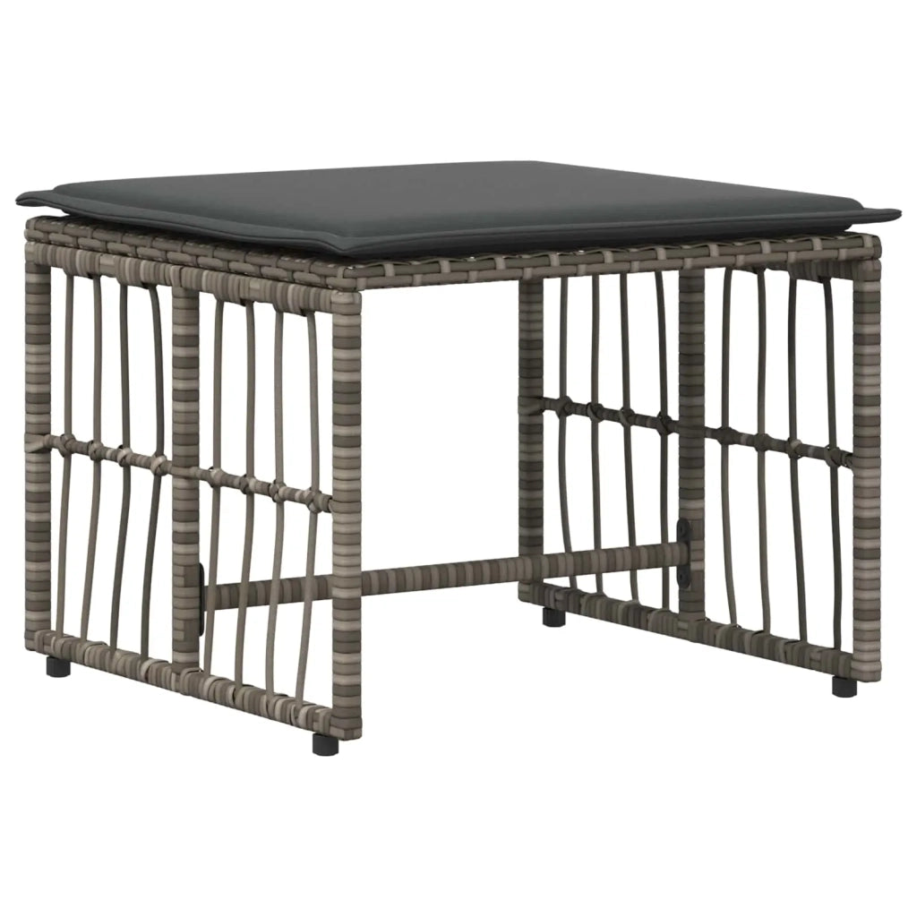 Set di Mobili da Esterno 5 pcs Nero e Grigio scuro