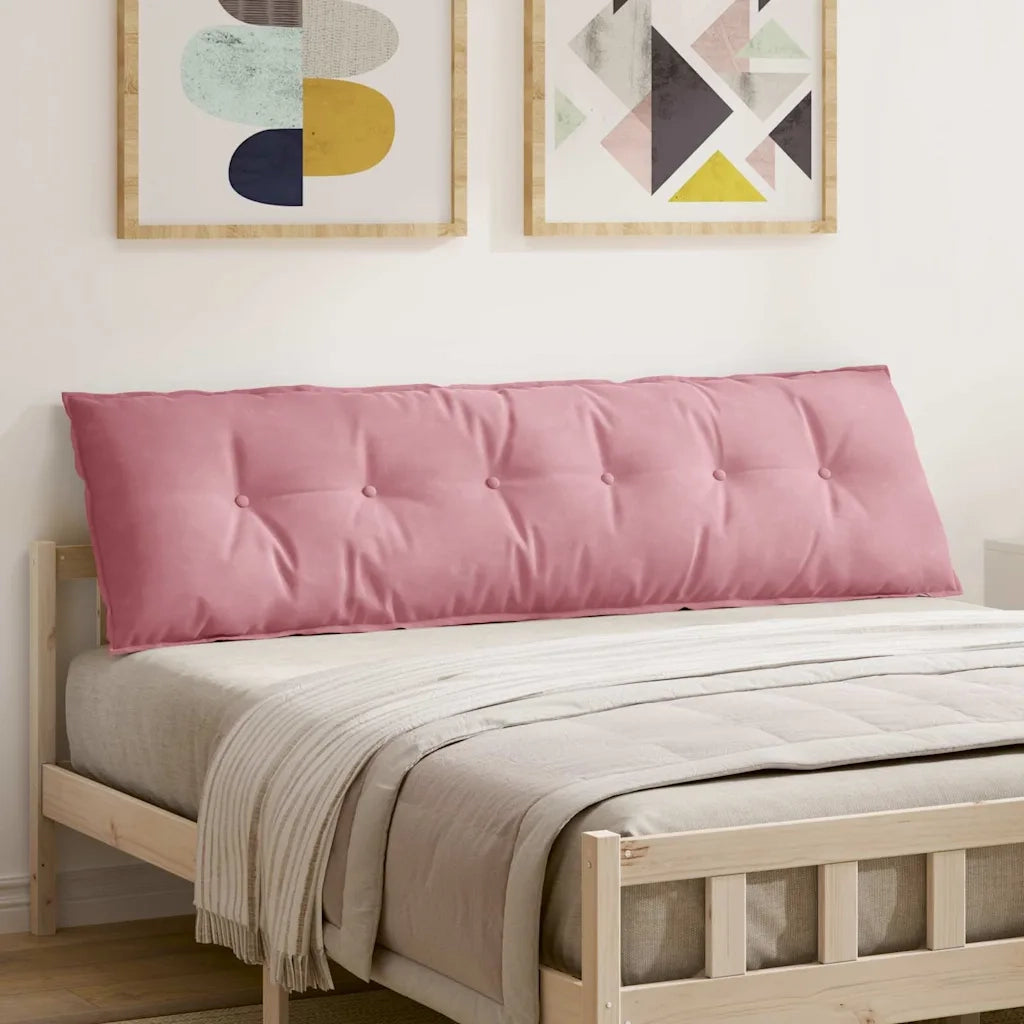 Cuscino per Schiena | Cuscino dorsale Rosa 180 x 50 cm Tessuto in Cords