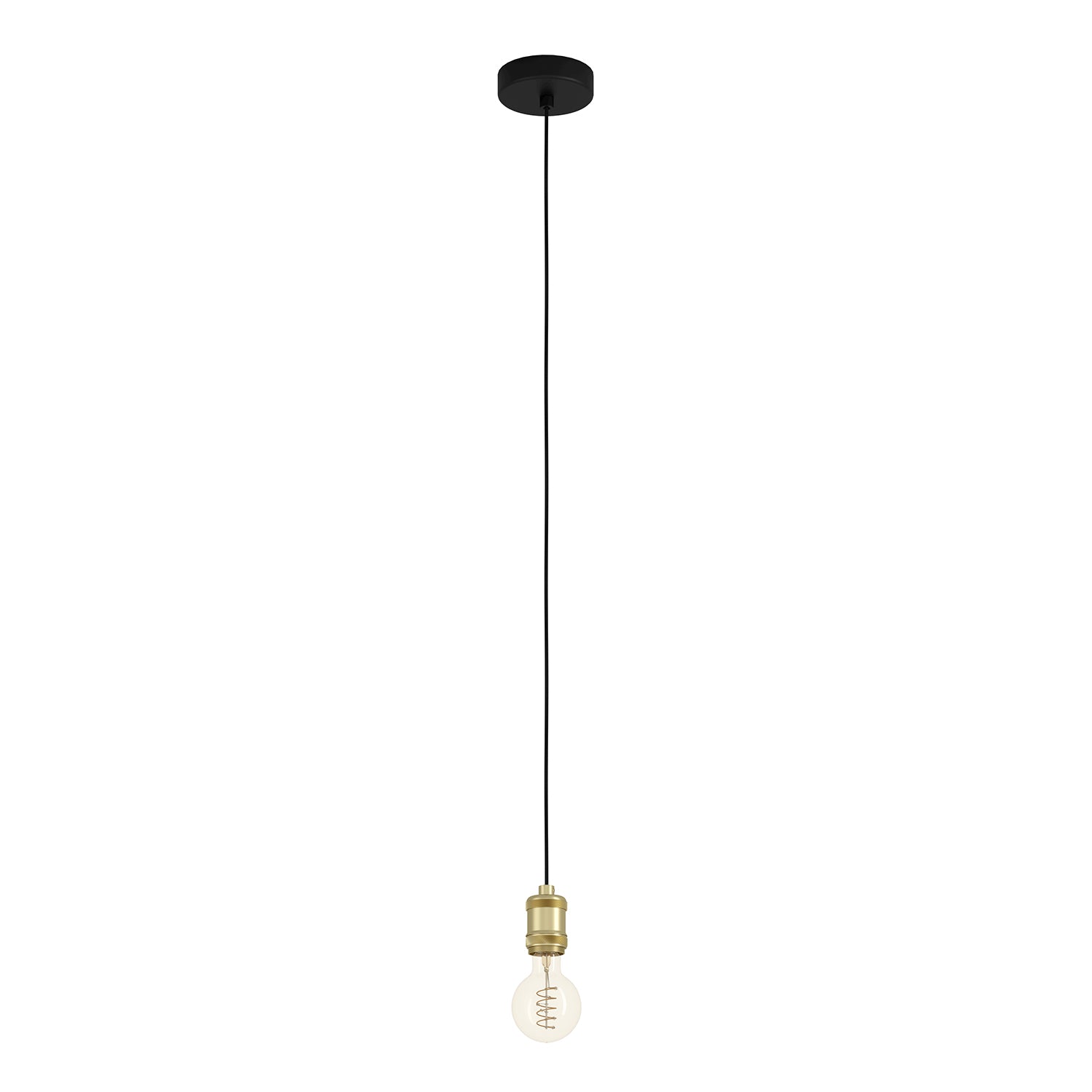 Lampadario A Sospensione Vintage Yorth Acciaio Nero Brunito 1 Luce E27