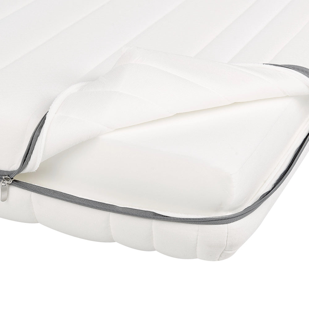 Materasso in schiuma bianco 80 x 200 cm Tessuto poliestere sfoderabile con cerniera EU Misura singola Medium Firm H2