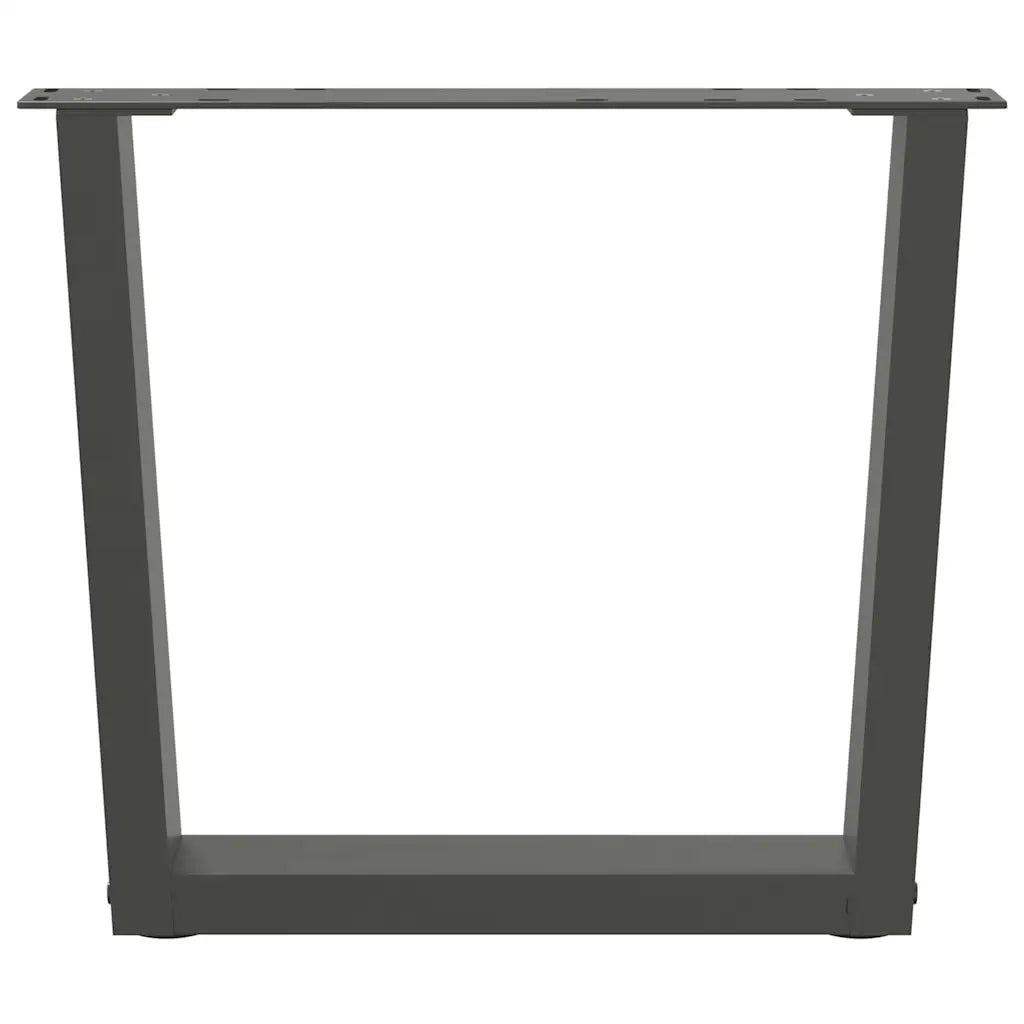 Gambe per Tavolino da Caff¨¨ a Forma di V 2 pz-Set di 2 Gamba per Tavolo Antracite 50x(42-43,3) cm Acciaio